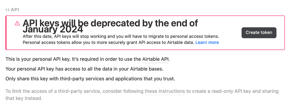 Personal access tokens Airtable - Feature Requests - Softr Community