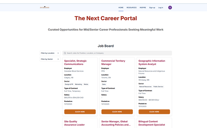Screenshot NCP siged in users - front end