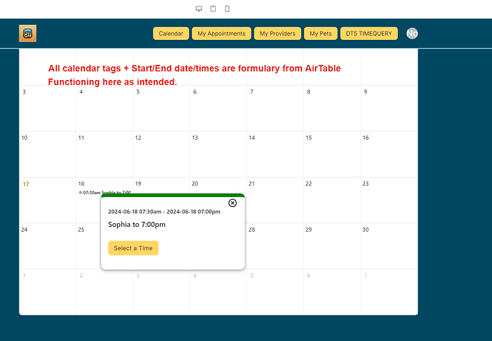 normal function calendar block