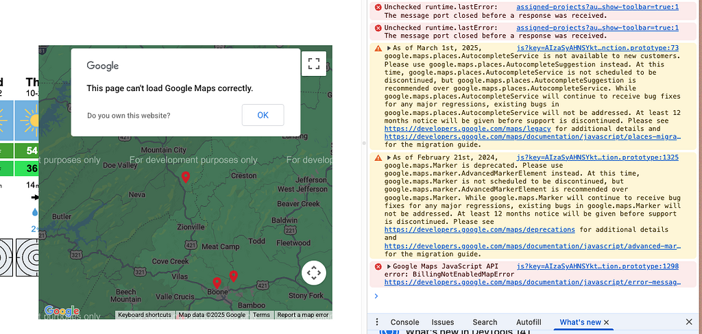 Google Map Integration using Deprecated Code - Bug Reports - Softr ...